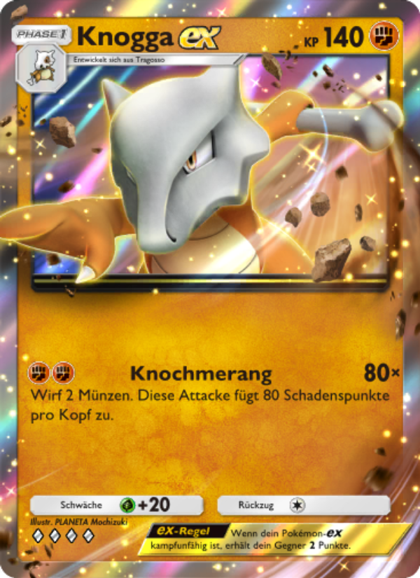 Knogga-ex 153 — Genetic Apex (German Pokémon TCG card)