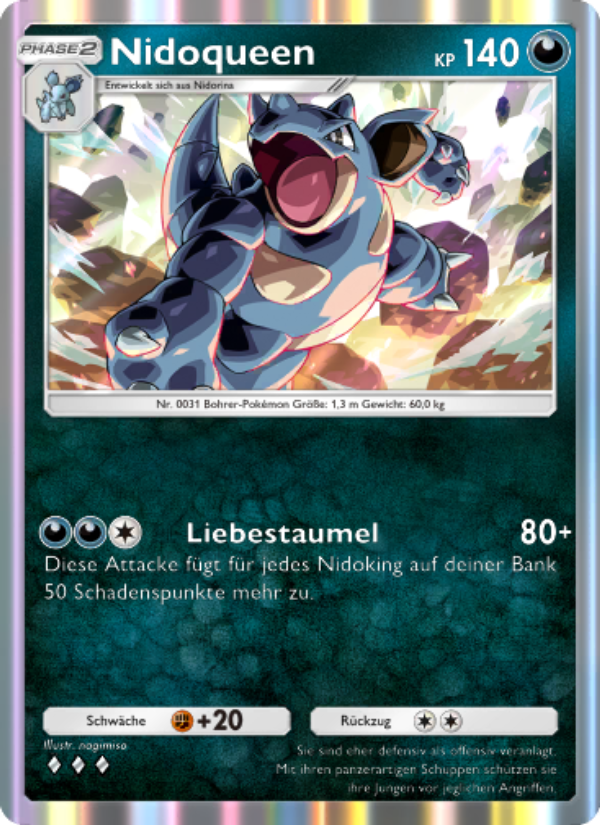 Nidoqueen 168 — Genetic Apex (German Pokémon TCG card)