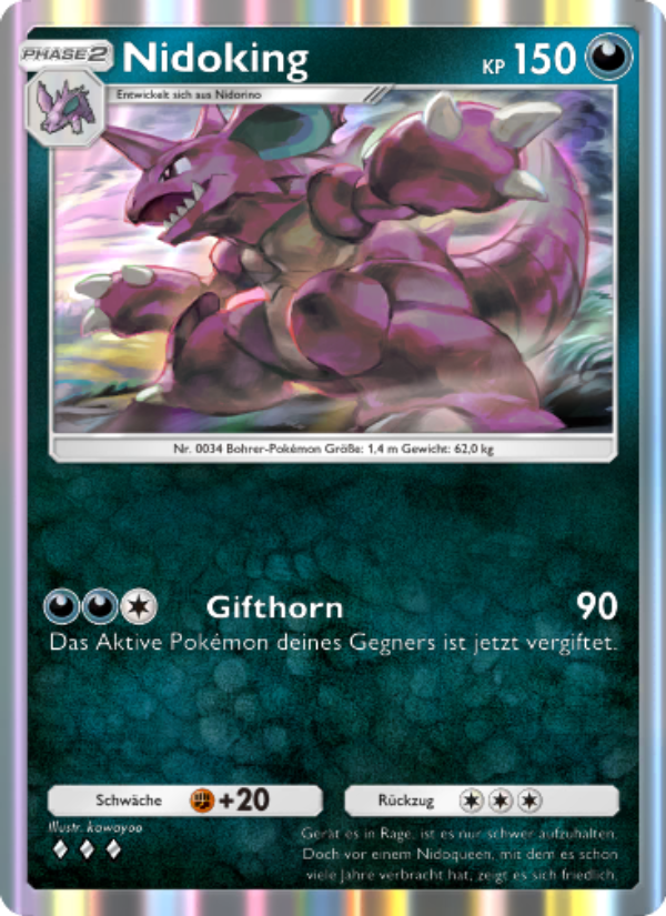 Nidoking 171 — Genetic Apex (German Pokémon TCG card)