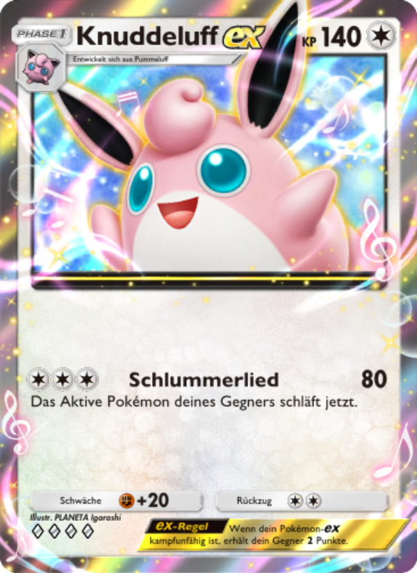 Knuddeluff-ex 195 — Genetic Apex (German Pokémon TCG card)