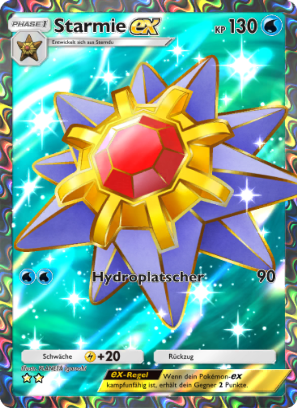 Starmie-ex 257 — Genetic Apex (German Pokémon TCG card)