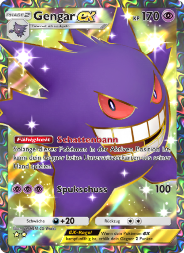 Gengar-ex 261 — Genetic Apex (German Pokémon TCG card)