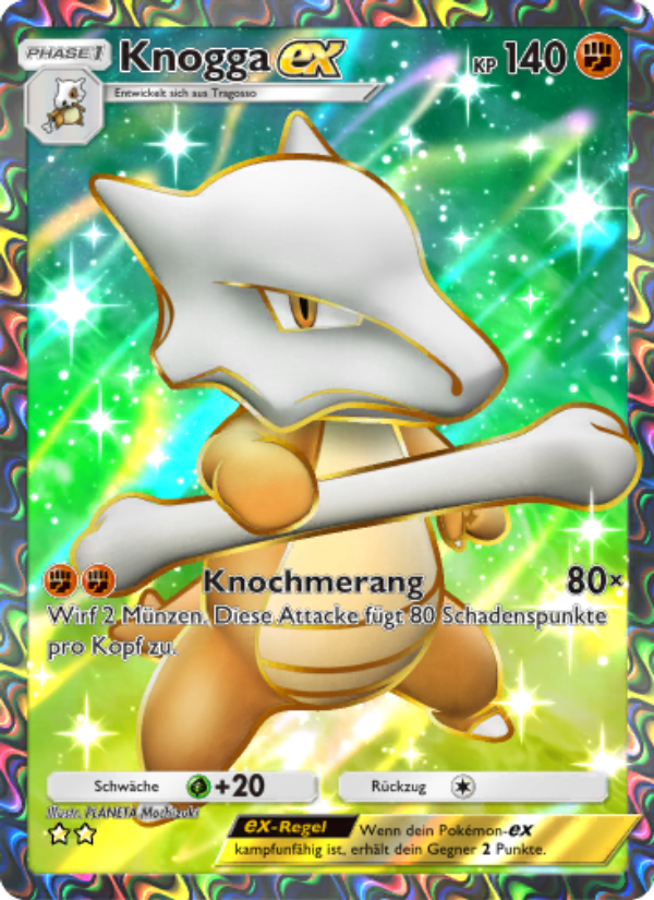 Knogga-ex 264 — Genetic Apex (German Pokémon TCG card)
