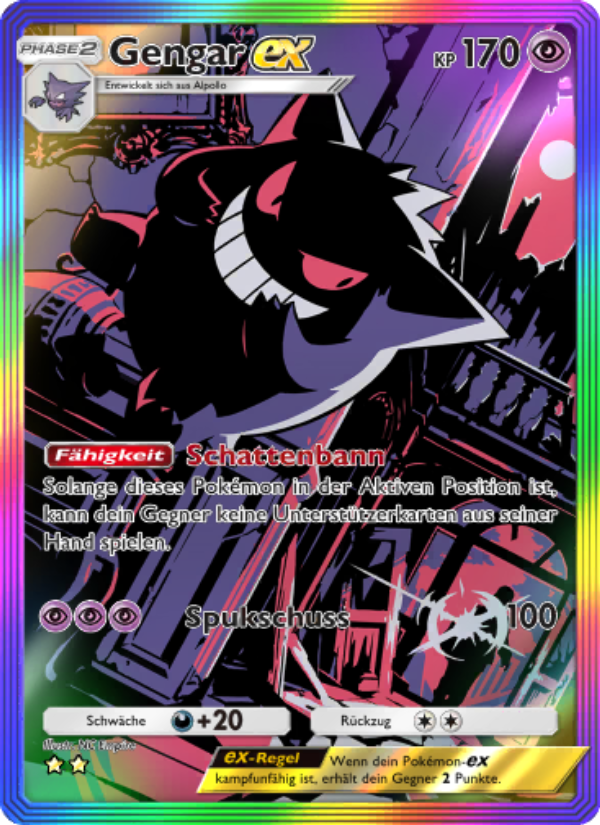 Gengar-ex 277 — Genetic Apex (German Pokémon TCG card)