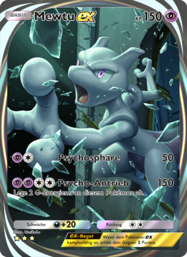 Mewtu-ex 282 — Genetic Apex (German Pokémon TCG card)