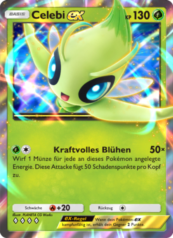 Celebi-ex 003 — Mythical Island (German Pokémon TCG card)