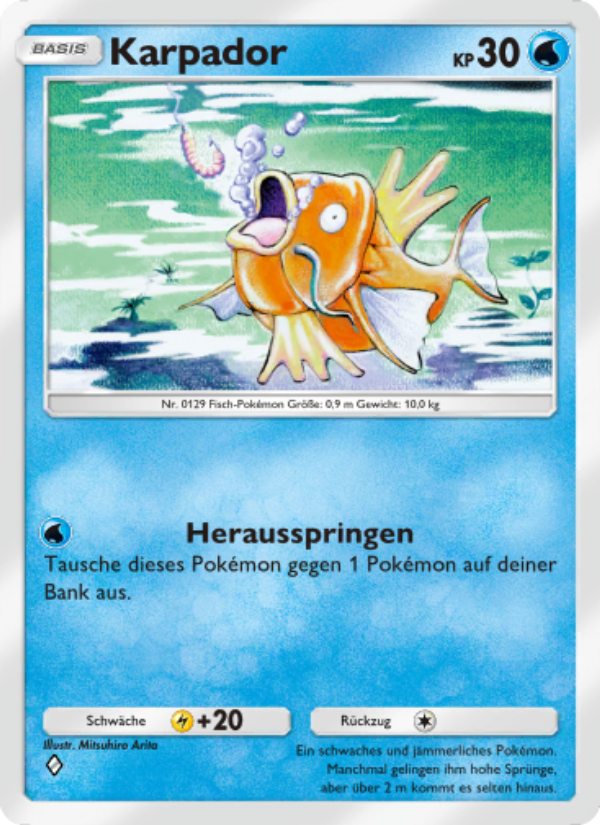 Karpador 017 — Mythical Island (German Pokémon TCG card)