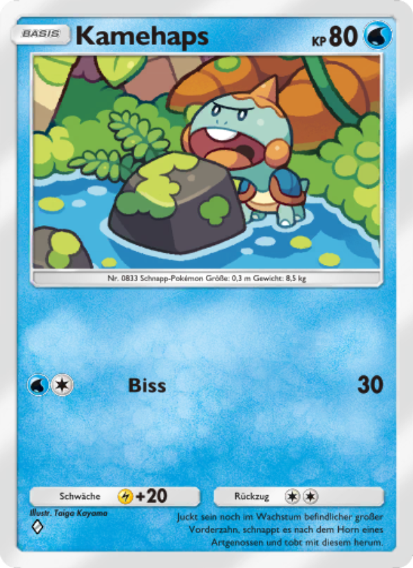 Kamehaps 022 — Mythical Island (German Pokémon TCG card)