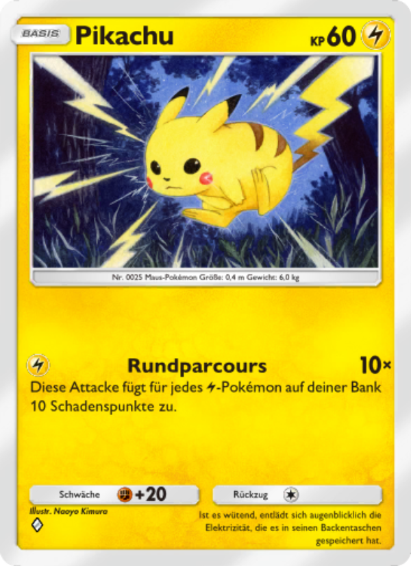 Pikachu 025 — Mythical Island (German Pokémon TCG card)