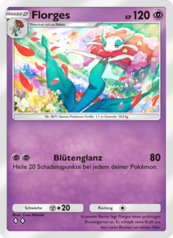 Florges 038 — Mythical Island (German Pokémon TCG card)