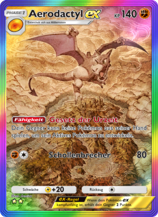 Aerodactyl-ex 084 — Mythical Island (German Pokémon TCG card)
