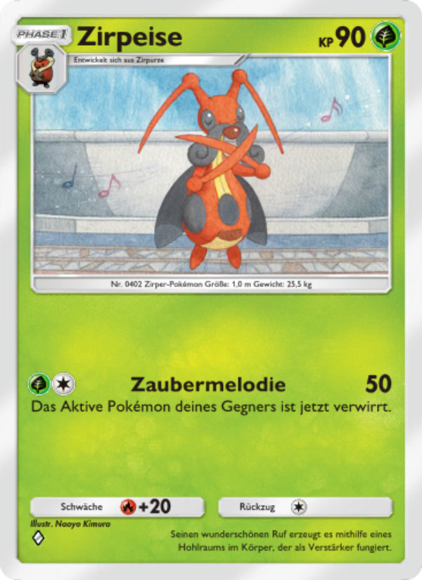 Zirpeise 014 — Space-Time Smackdown (German Pokémon TCG card)