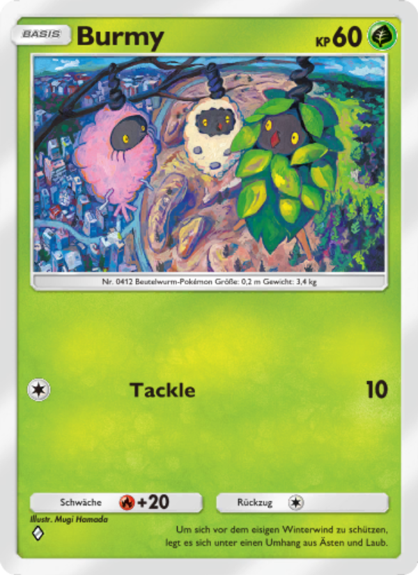 Burmy 015 — Space-Time Smackdown (German Pokémon TCG card)