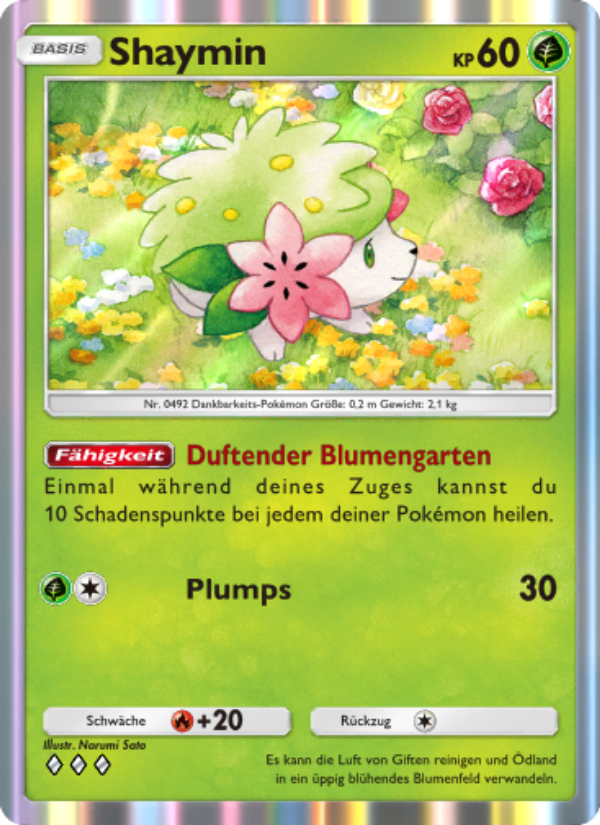 Shaymin 022 — Space-Time Smackdown (German Pokémon TCG card)