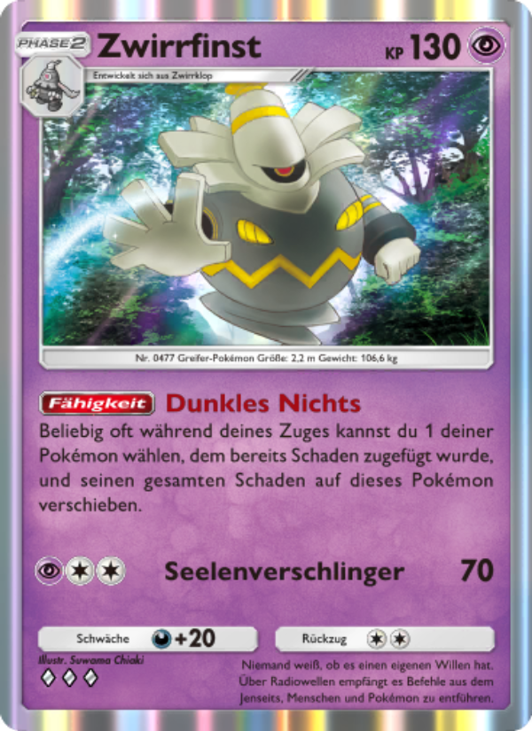 Zwirrfinst 072 — Space-Time Smackdown (German Pokémon TCG card)