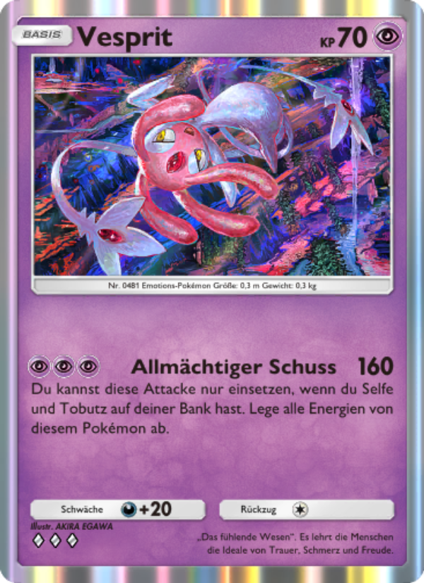 Vesprit 076 — Space-Time Smackdown (German Pokémon TCG card)