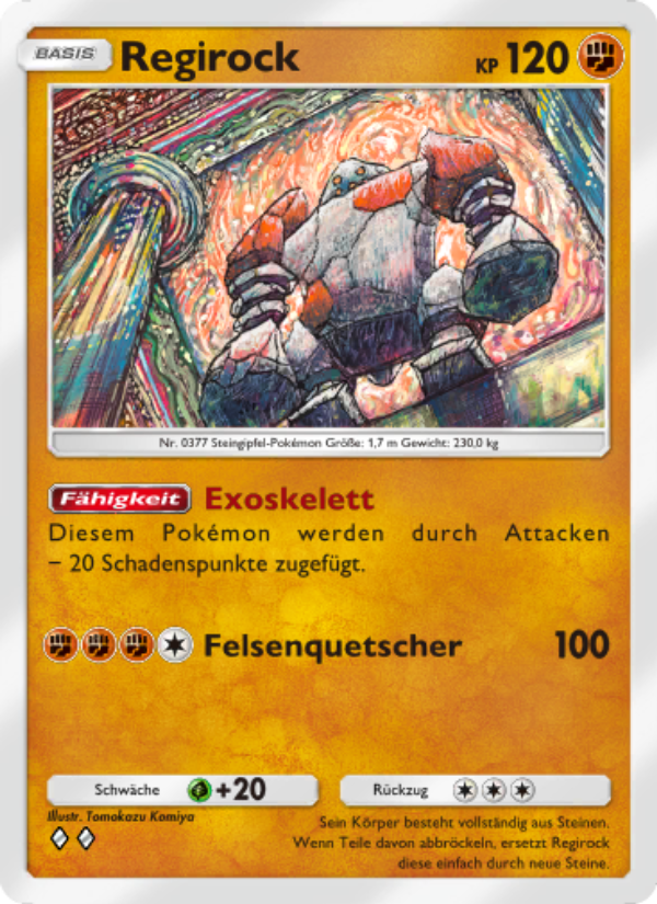 Regirock 087 — Space-Time Smackdown (German Pokémon TCG card)