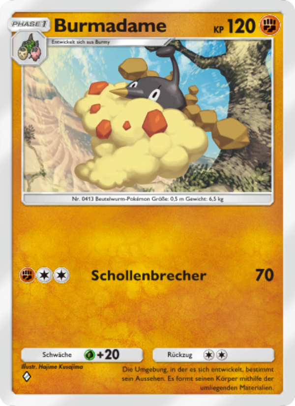 Burmadame 090 — Space-Time Smackdown (German Pokémon TCG card)