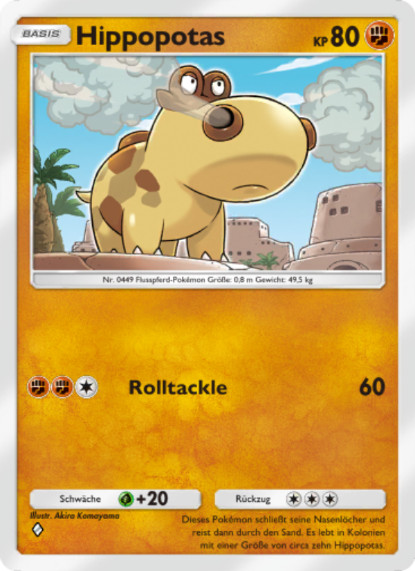 Hippopotas 093 — Space-Time Smackdown (German Pokémon TCG card)