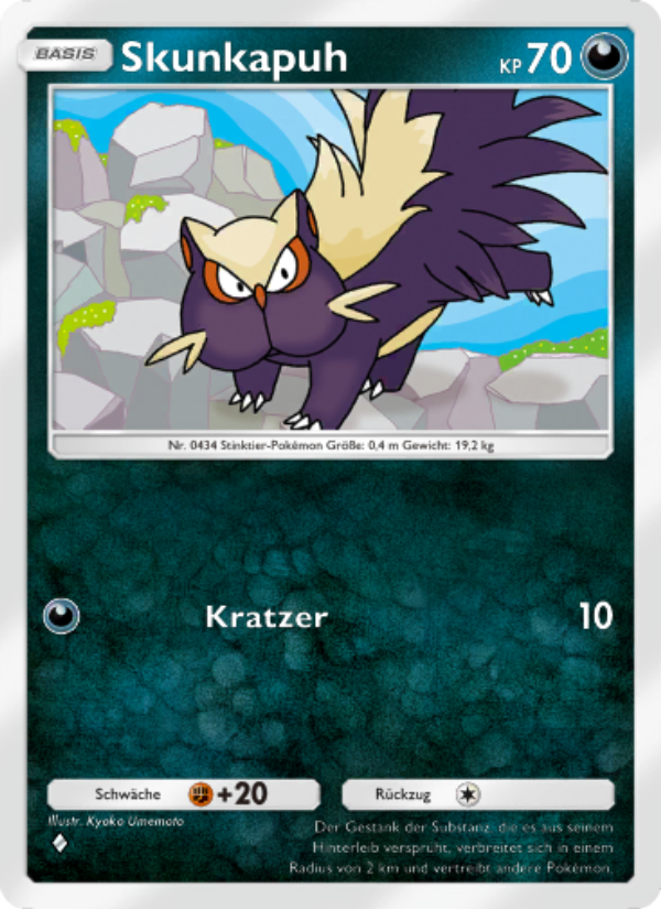 Skunkapuh 102 — Space-Time Smackdown (German Pokémon TCG card)