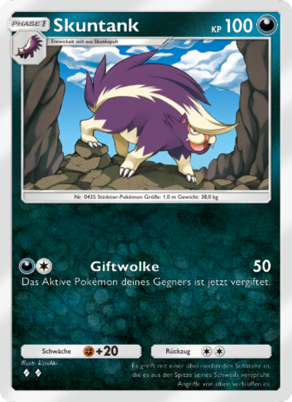 Skuntank 103 — Space-Time Smackdown (German Pokémon TCG card)