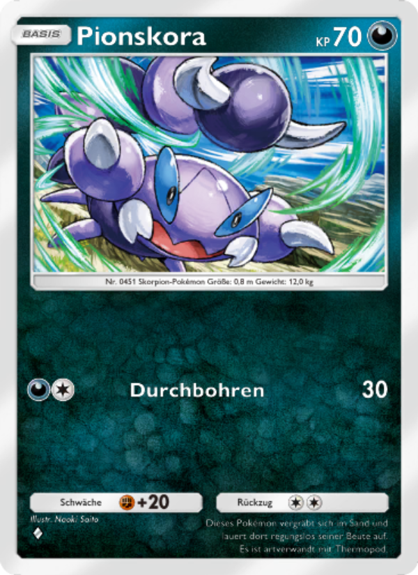 Pionskora 105 — Space-Time Smackdown (German Pokémon TCG card)