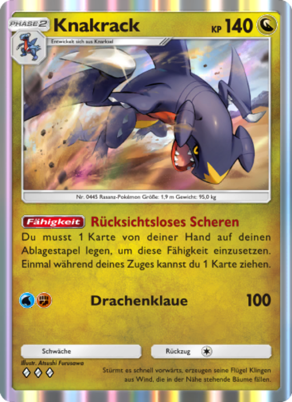Knakrack 123 — Space-Time Smackdown (German Pokémon TCG card)
