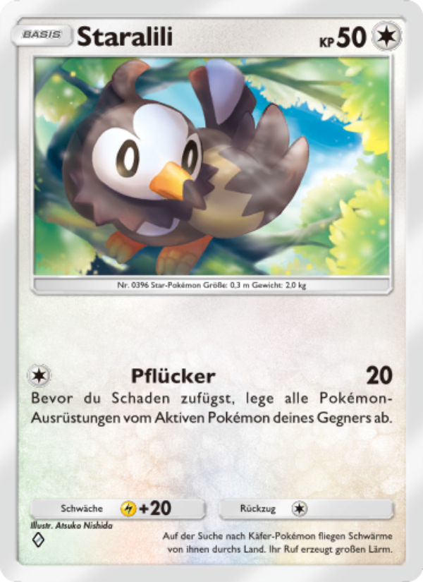 Staralili 132 — Space-Time Smackdown (German Pokémon TCG card)