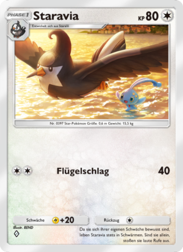 Staravia 133 — Space-Time Smackdown (German Pokémon TCG card)
