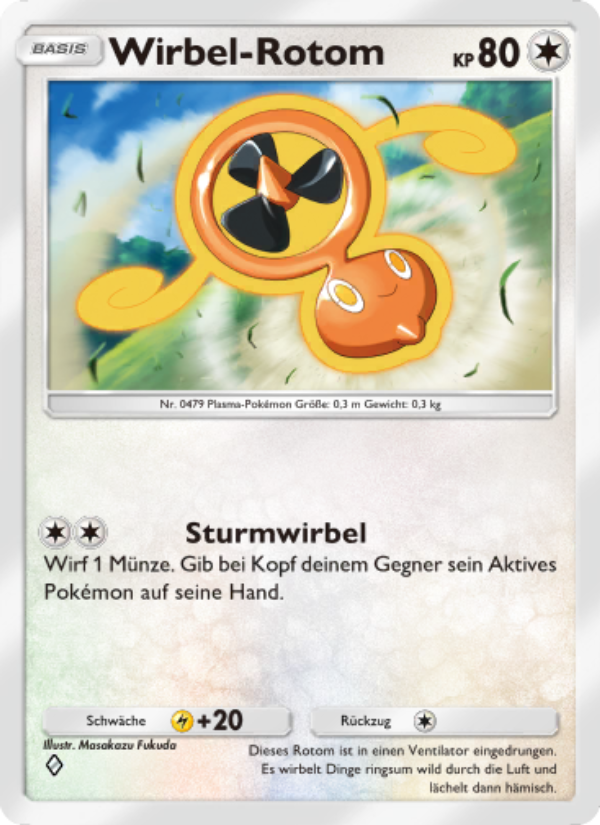 Wirbel-Rotom 142 — Space-Time Smackdown (German Pokémon TCG card)