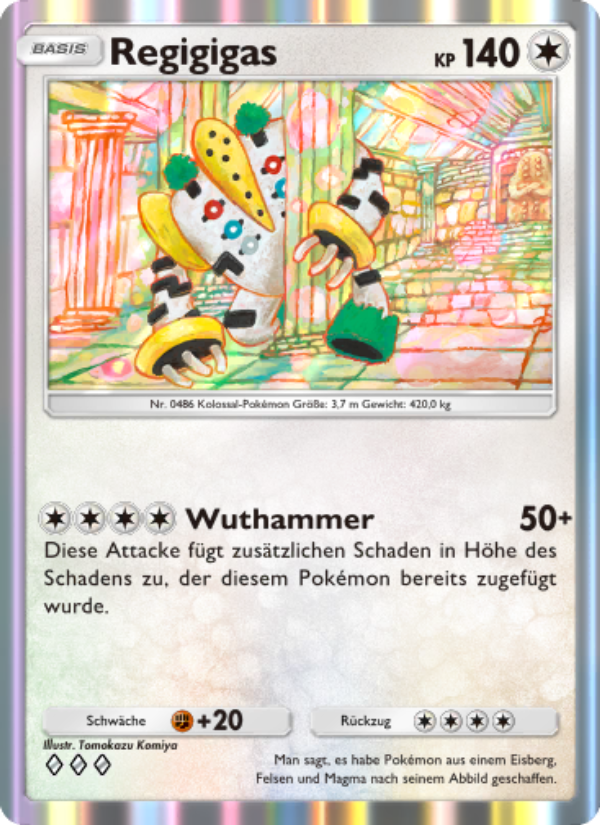 Regigigas 143 — Space-Time Smackdown (German Pokémon TCG card)