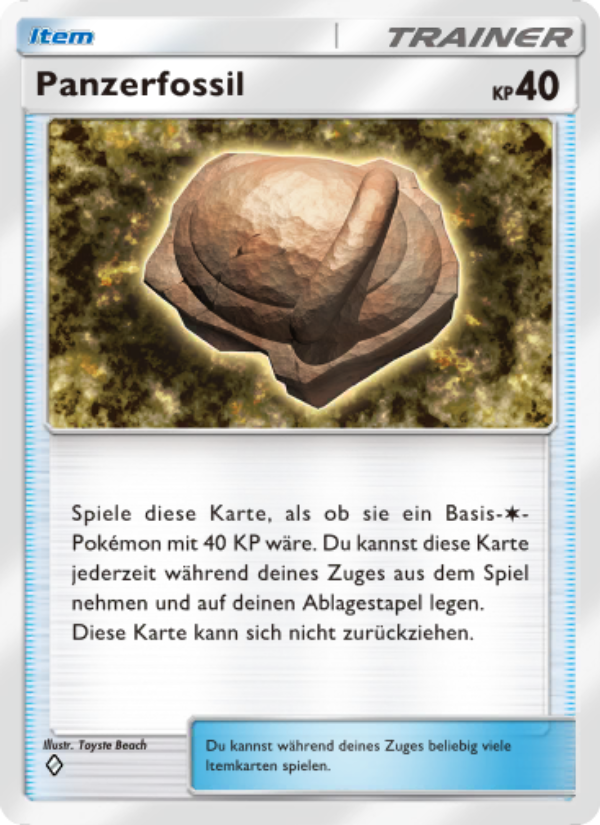Panzerfossil 145 — Space-Time Smackdown (German Pokémon TCG card)