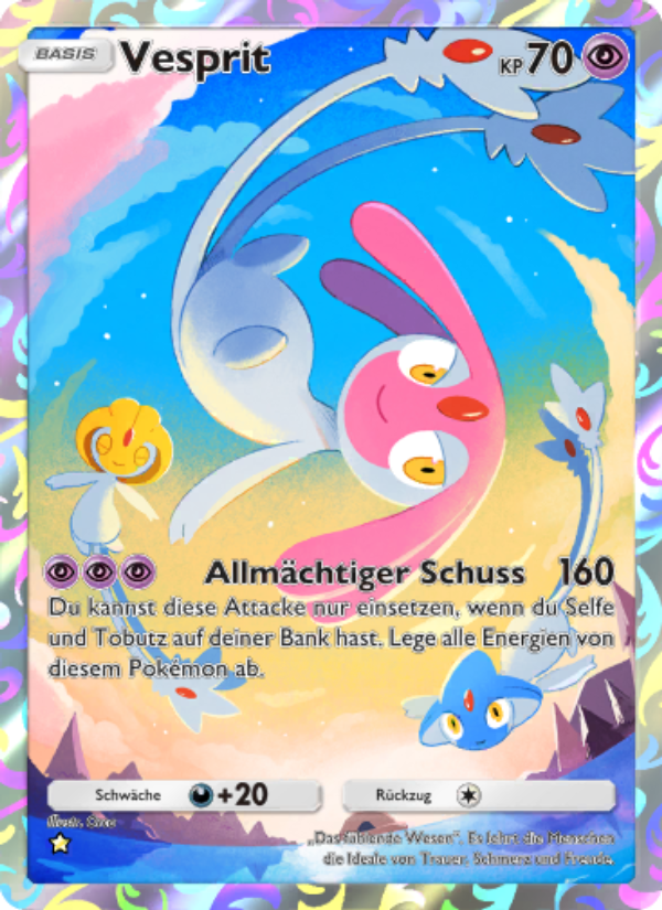 Vesprit 166 — Space-Time Smackdown (German Pokémon TCG card)