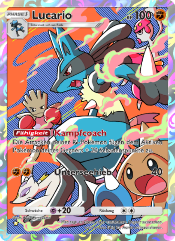 Lucario 170 — Space-Time Smackdown (German Pokémon TCG card)