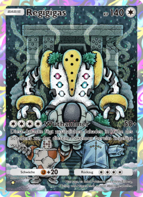 Regigigas 179 — Space-Time Smackdown (German Pokémon TCG card)