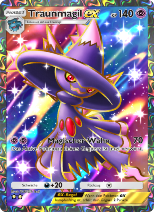 Traunmagil-ex 184 — Space-Time Smackdown (German Pokémon TCG card)