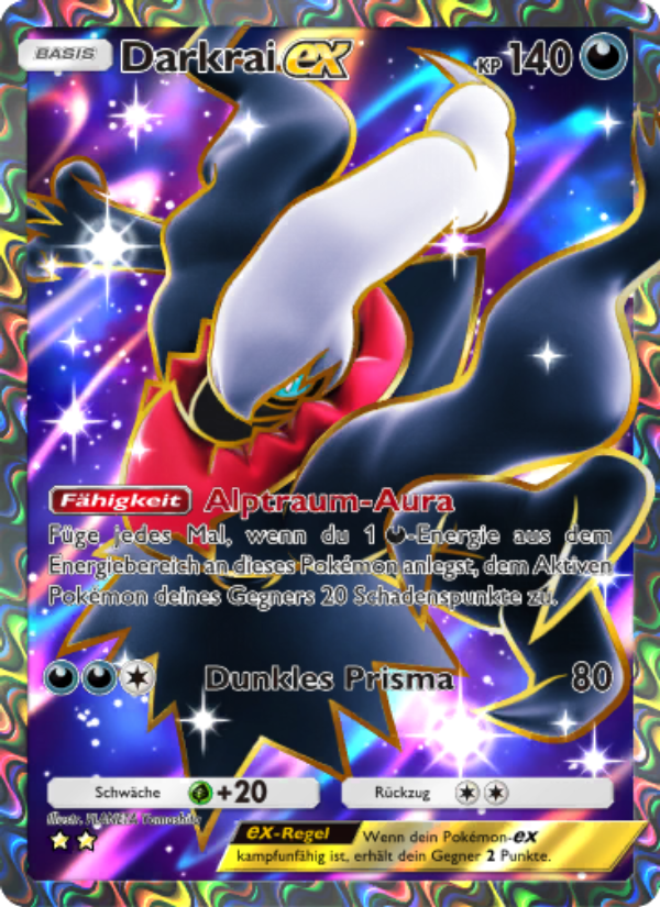 Darkrai-ex 187 — Space-Time Smackdown (German Pokémon TCG card)