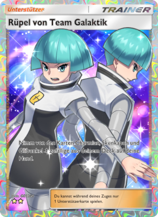 Rüpel von Team Galaktik 191 — Space-Time Smackdown (German Pokémon TCG card)