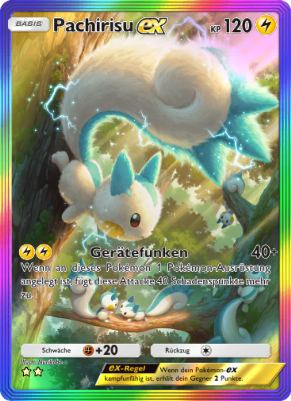 Pachirisu-ex 198 — Space-Time Smackdown (German Pokémon TCG card)