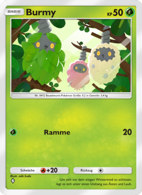 Burmy 002 — Triumphant Light (German Pokémon TCG card)
