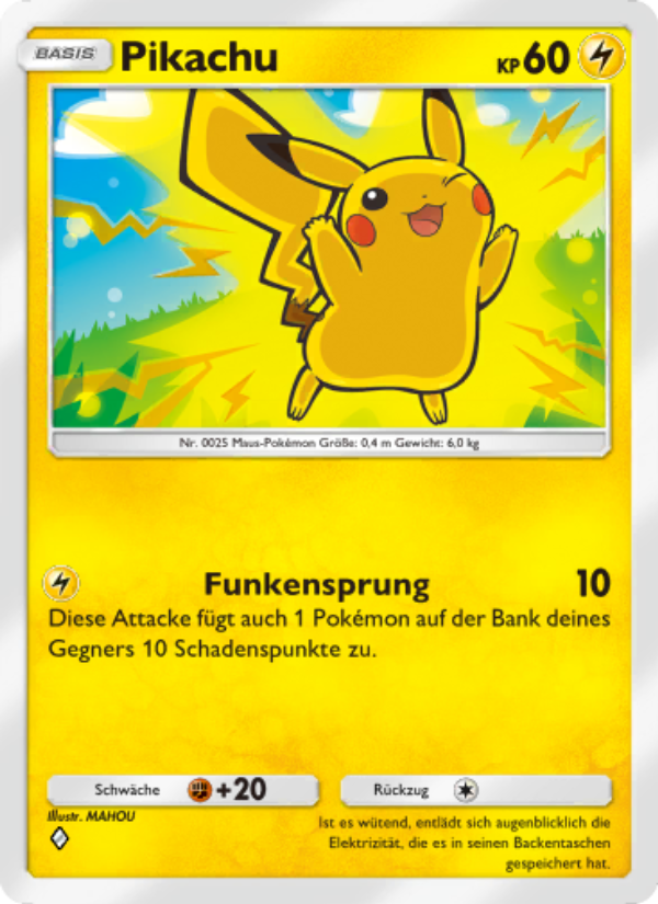 Pikachu 025 — Triumphant Light (German Pokémon TCG card)