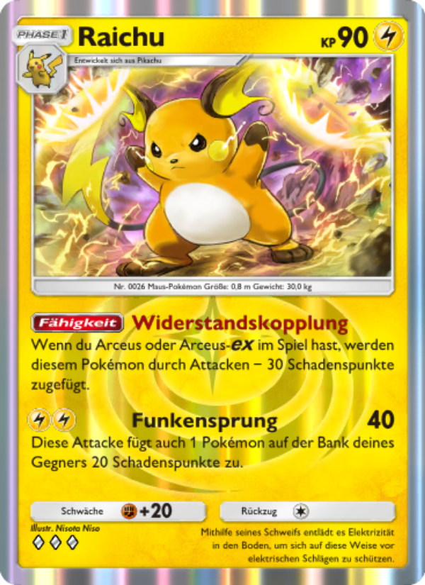 Raichu 026 — Triumphant Light (German Pokémon TCG card)