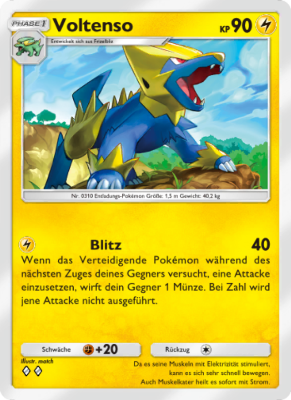 Voltenso 028 — Triumphant Light (German Pokémon TCG card)