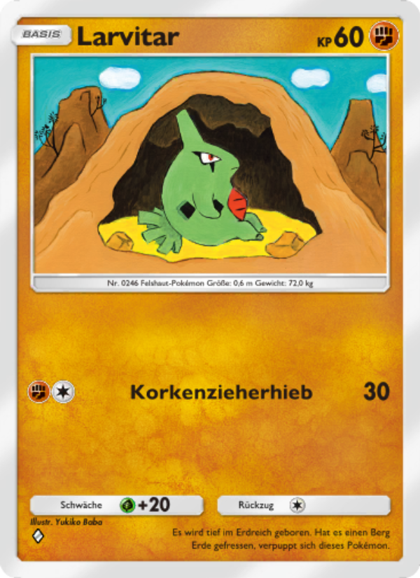 Larvitar 039 — Triumphant Light (German Pokémon TCG card)