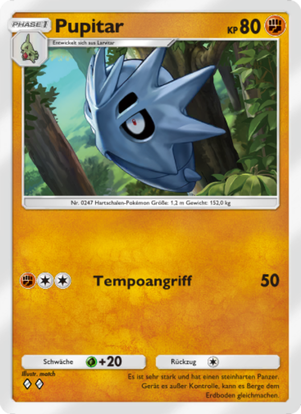 Pupitar 040 — Triumphant Light (German Pokémon TCG card)
