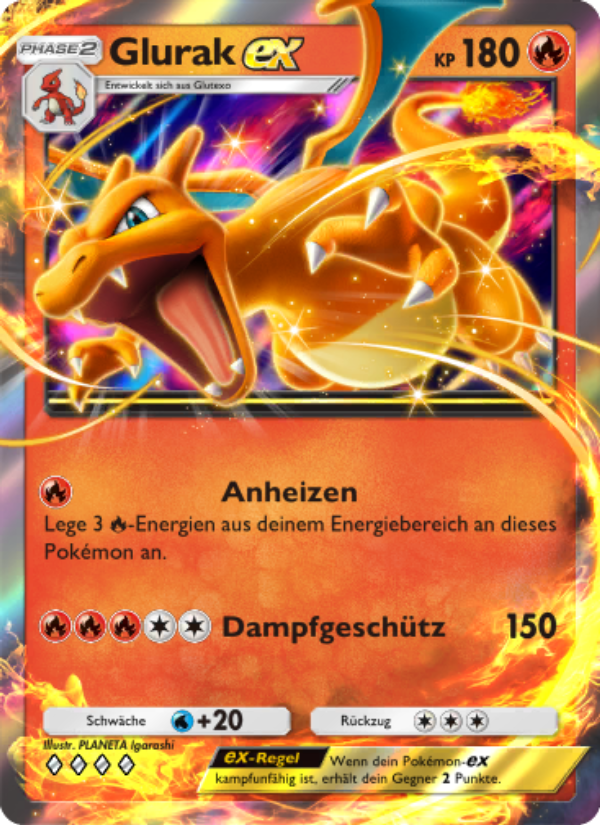 Glurak-ex 010 — Shining Revelry (German Pokémon TCG card)