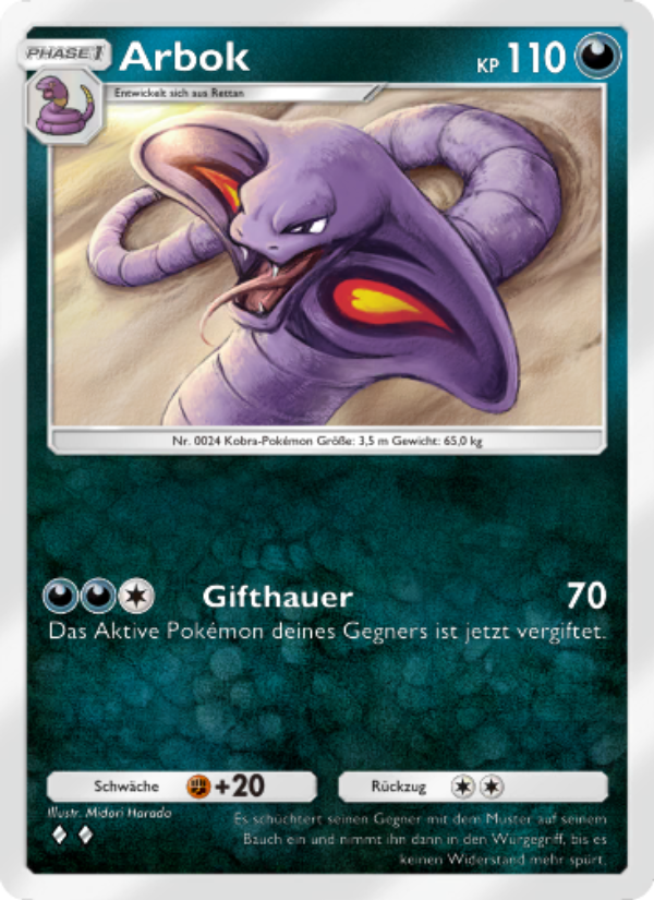 Arbok 046 — Shining Revelry (German Pokémon TCG card)