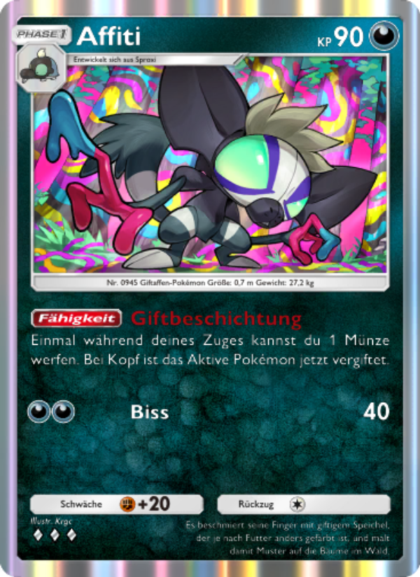 Affiti 051 — Shining Revelry (German Pokémon TCG card)