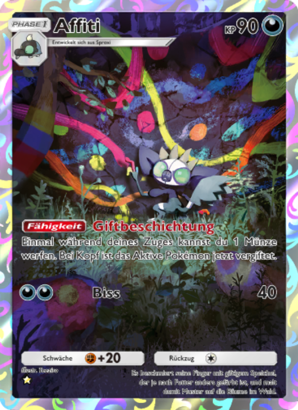 Affiti 076 — Shining Revelry (German Pokémon TCG card)