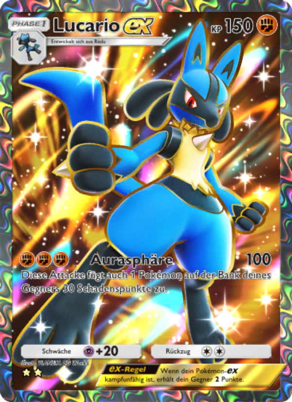 Lucario-ex 084 — Shining Revelry (German Pokémon TCG card)